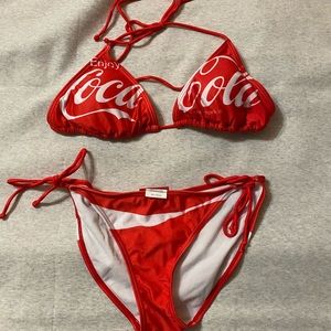 two piece Coca-Cola bathing suit